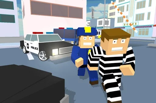 Изображение игры: Blocky Cop Craft Running Thief