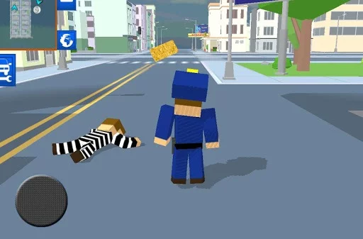 Изображение игры: Blocky Cop Craft Running Thief