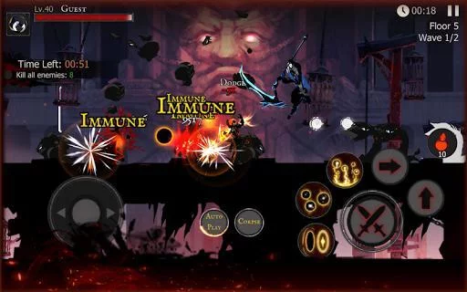 Изображение игры: Shadow of Death: Stickman Fighting - Dark Knight