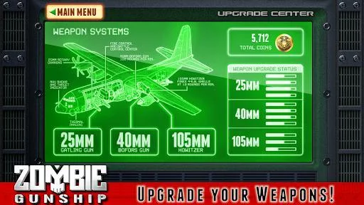 Изображение игры: Zombie Gunship Free