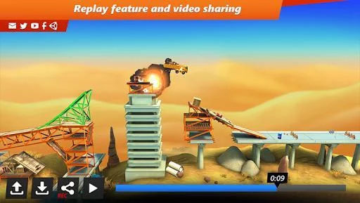 Изображение игры: Bridge Constructor Stunts FREE