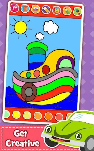 Изображение игры: Cars Coloring Book for Kids - Doodle, Paint & Draw