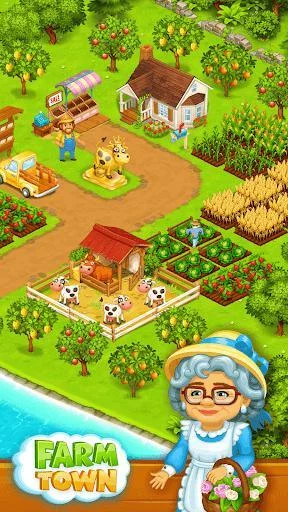 Изображение игры: Farm Town: Happy farming Day & food farm game City