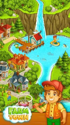 Изображение игры: Farm Town: Happy farming Day & food farm game City