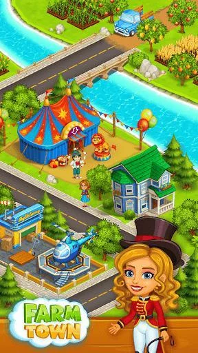 Изображение игры: Farm Town: Happy farming Day & food farm game City