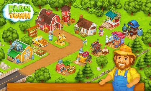 Изображение игры: Farm Town: Happy farming Day & food farm game City