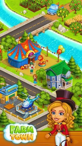 Изображение игры: Farm Town: Happy village near small city and town
