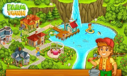 Изображение игры: Farm Town: Happy village near small city and town