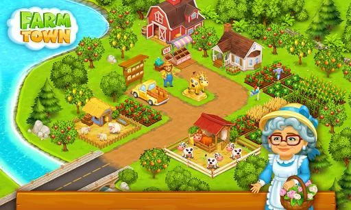Изображение игры: Farm Town: Happy village near small city and town