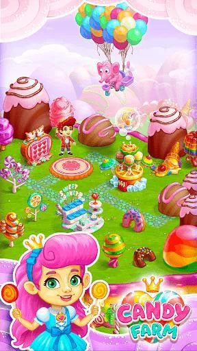 Изображение игры: Sweet Candy Farm with magic Bubbles and Puzzles