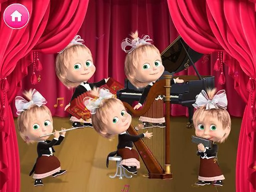 Изображение игры: Masha and the Bear. Games for kids