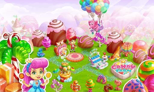 Изображение игры: Sweet Candy Farm with magic Bubbles and Puzzles