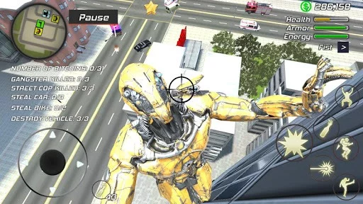 Изображение игры: Super Crime Steel War Hero Iron Flying Mech Robot