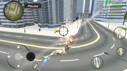 Изображение игры: Super Crime Steel War Hero Iron Flying Mech Robot