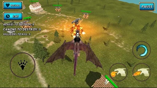 Изображение игры: Fire Flying Dragon Simulator Warrior Sky Rider 3D