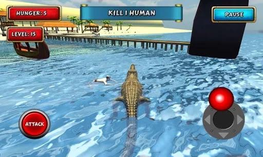 Изображение игры: Crocodile Simulator Beach Hunt