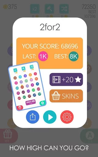 Изображение игры: 2 For 2: Connect the Numbers Puzzle