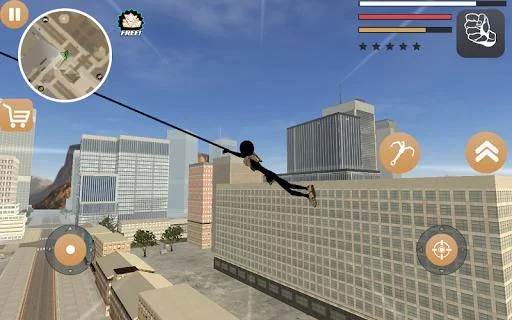 Изображение игры: Stickman Rope Hero 2