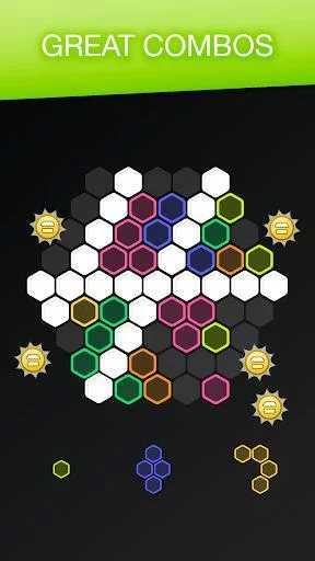 Изображение игры: Hex FRVR - Drag the Block in the Hexagonal Puzzle