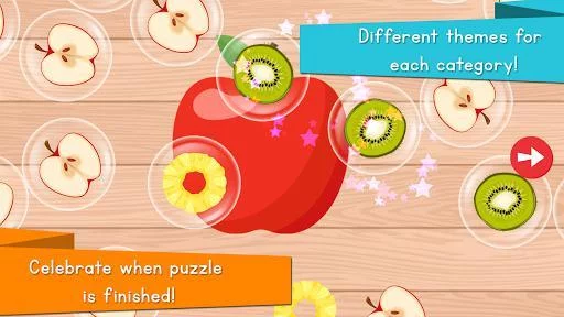Изображение игры: Food Puzzle for Kids: Preschool