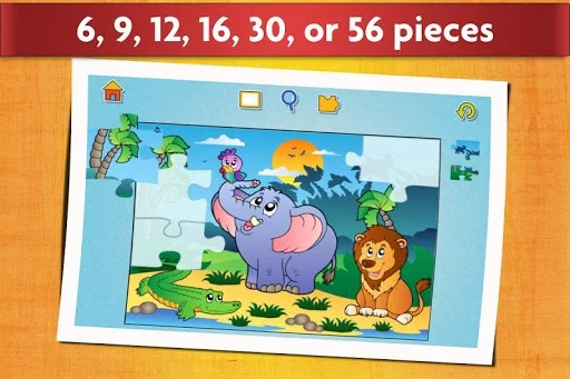 Изображение игры: Kids Animals Jigsaw Puzzles 😄