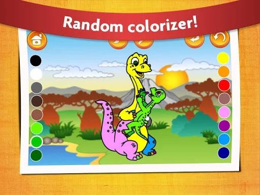Изображение игры: Kids Dinosaur Coloring Pages - Free Dino Game