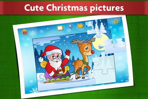 Изображение игры: Christmas Puzzle Games - Kids Jigsaw Puzzles 🎅