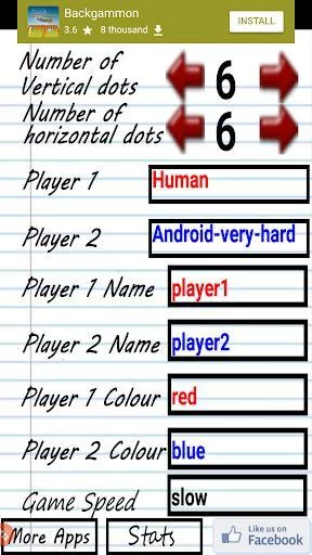 Изображение игры: Dots and Boxes - Squares (Classic Board Games)