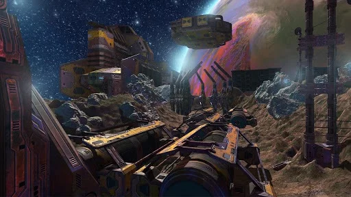 Изображение игры: VR Roller Coaster: GALAXY 360 in Deep Space