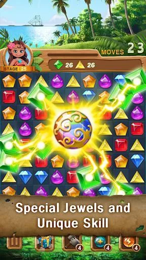 Изображение игры: Jewels Island: Match-3 Puzzle