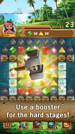 Изображение игры: Jewels Island: Match-3 Puzzle