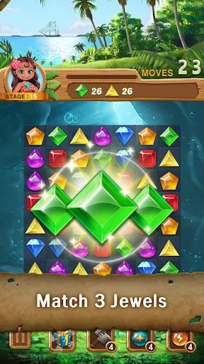 Изображение игры: Jewels Island: Match-3 Puzzle