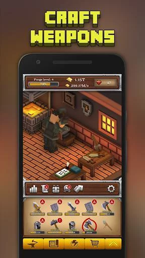 Изображение игры: ForgeCraft - Idle Tycoon. Crafting Business Game.