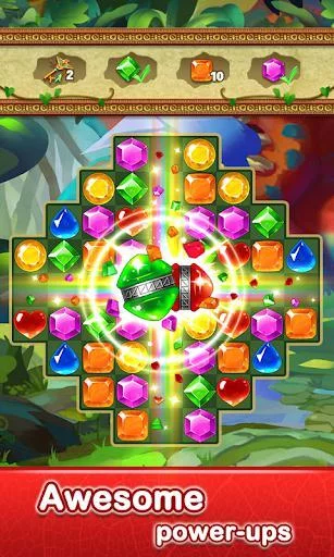Изображение игры: Gems & Jewels - Match 3 Jungle Puzzle Game