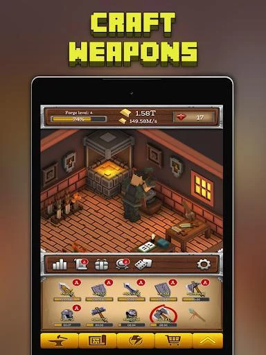 Изображение игры: ForgeCraft - Idle Tycoon. Crafting Business Game.