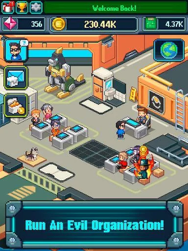 Изображение игры: Tap Tap Evil Mastermind - Pixel Idle Clicker