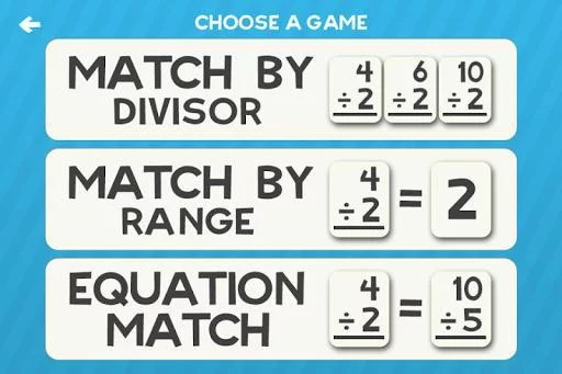 Изображение игры: Division Flashcard Match Games for Kids Math Free