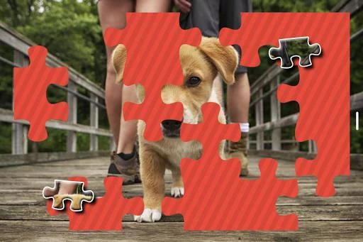 Изображение игры: Puppies Jigsaw Puzzles Free Pet Games for Kids