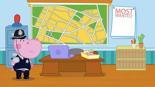 Изображение игры: Kids Policeman games: Hippo Detective