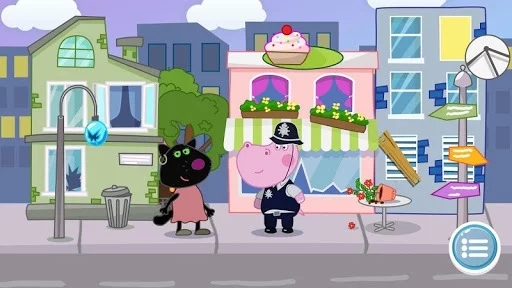 Изображение игры: Kids Policeman games: Hippo Detective