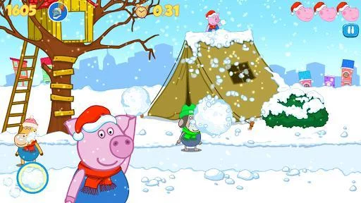 Изображение игры: Funny Snowball Battle: Winter Games