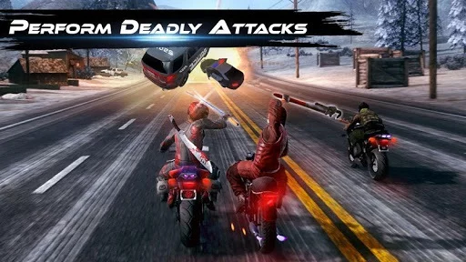 Изображение игры: Bike Attack Race 2: Death games Moto Shooting free