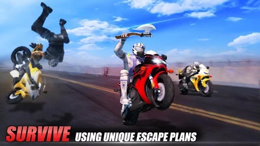 Изображение игры: Bike Attack Race 2: Death games Moto Shooting free