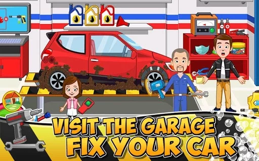 Изображение игры: My Town: Car wash fix & drive