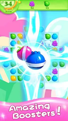 Изображение игры: Fruit Candy Smash - Juice Splash Free Match 3 Game