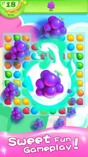 Изображение игры: Fruit Candy Smash - Juice Splash Free Match 3 Game