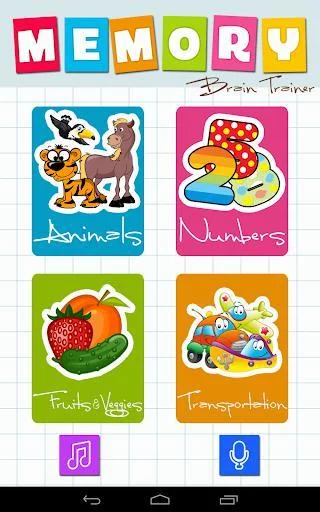Изображение игры: Memory Game: Animals, Fruits, Cars & Numbers