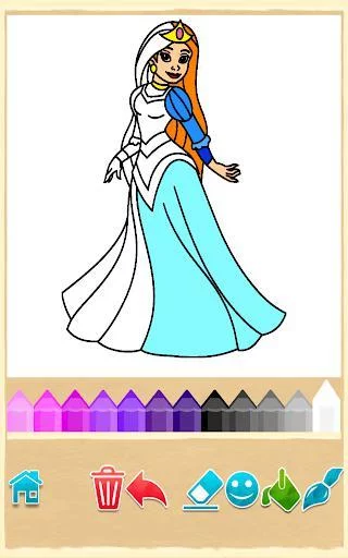 Изображение игры: Princess Coloring Game