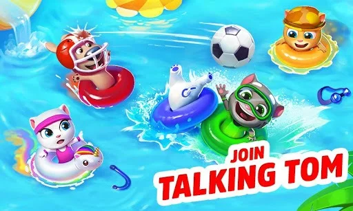 Изображение игры: Talking Tom Pool Puzzle Game