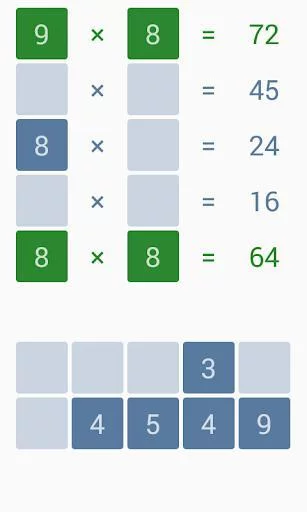 Изображение игры: Multiplication table